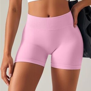 Women's Pink High-Waisted Shorts